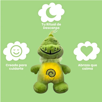 Grinch que respira aliviando la ansiedad